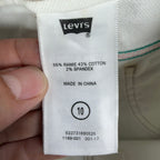 Levi's 2006 Y2K Bermuda Shorts Girls 10 White Denim NWT Belted C679 - take2supply
