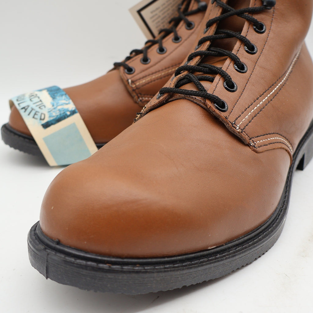 Walker Work Boots Mens 12 D Vintage Brown Leather Arctic Insulated USA Made 711 - take2supply