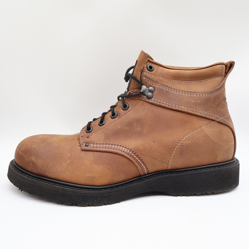 Carolina 6" Steel Toe Work Boots Mens 13 D Brown Leather Made in USA NWT - take2supply