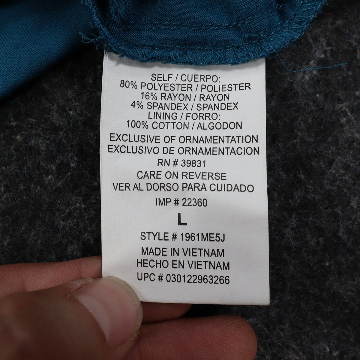 Mymichelle Tank Top Large Teal Blue Beaded Neckline Racerback Banded Hem NWT - take2supply
