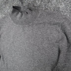 Erin London Women Medium Gray Mock Neck Puff Sleeve Rayon Sweater NWT 00125 - take2supply