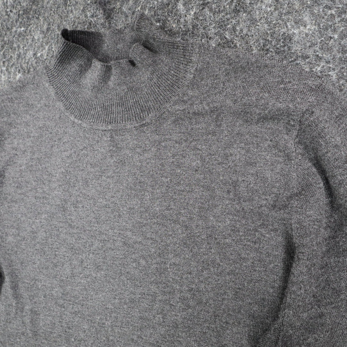 Erin London Women Medium Gray Mock Neck Puff Sleeve Rayon Sweater NWT 00125 - take2supply
