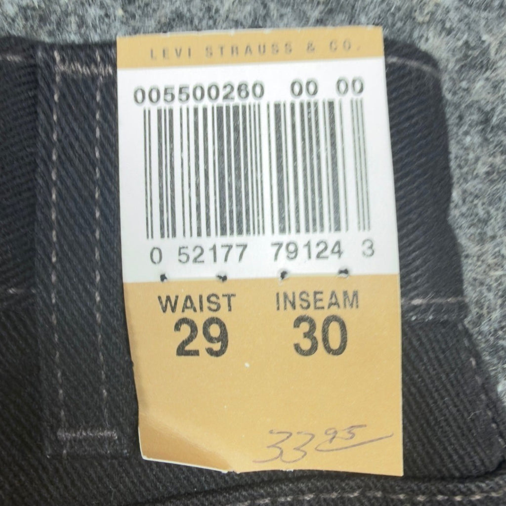 Levi's Vintage 90s 550 Relaxed Fit Jeans Mens 29x30 Black Denim NOS NWT - take2supply