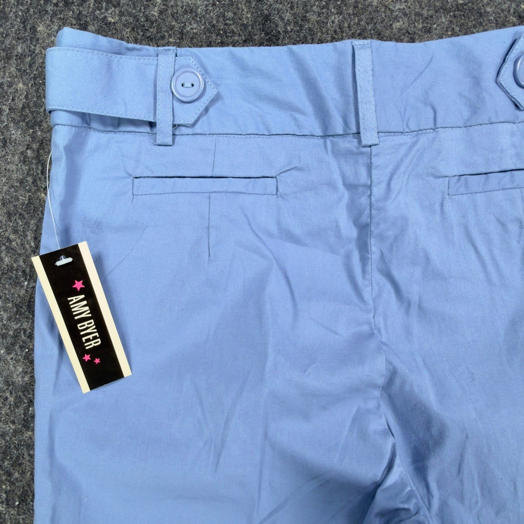 Amy Byer Y2K Capri Pants Girls 16 Blue Cotton Blend NWT Deadstock - take2supply