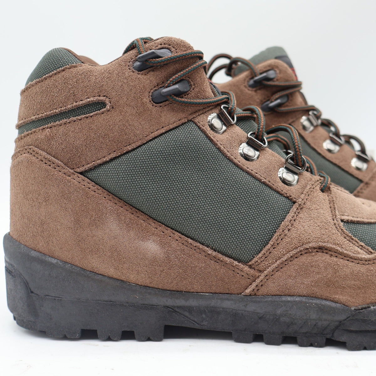 Lake of the Woods Hiking Boots Mens 12M Vintage Brown Suede Canvas Trail Shoes - take2supply