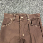 Linchers Vintage 70s Shorts Boys W27 Brown Cotton Poly NWT Deadstock USA Made - take2supply