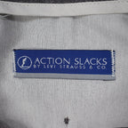 Levi Strauss Action Slacks Mens 33x30 Vintage 2000s Grey Flat Front Dress Pants - take2supply