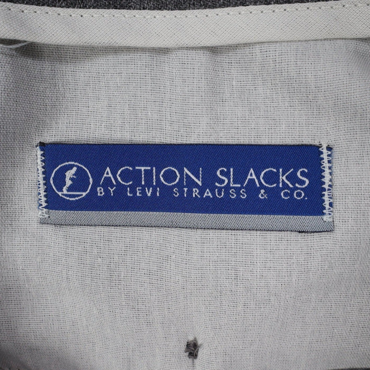 Levi Strauss Action Slacks Mens 33x30 Vintage 2000s Grey Flat Front Dress Pants - take2supply
