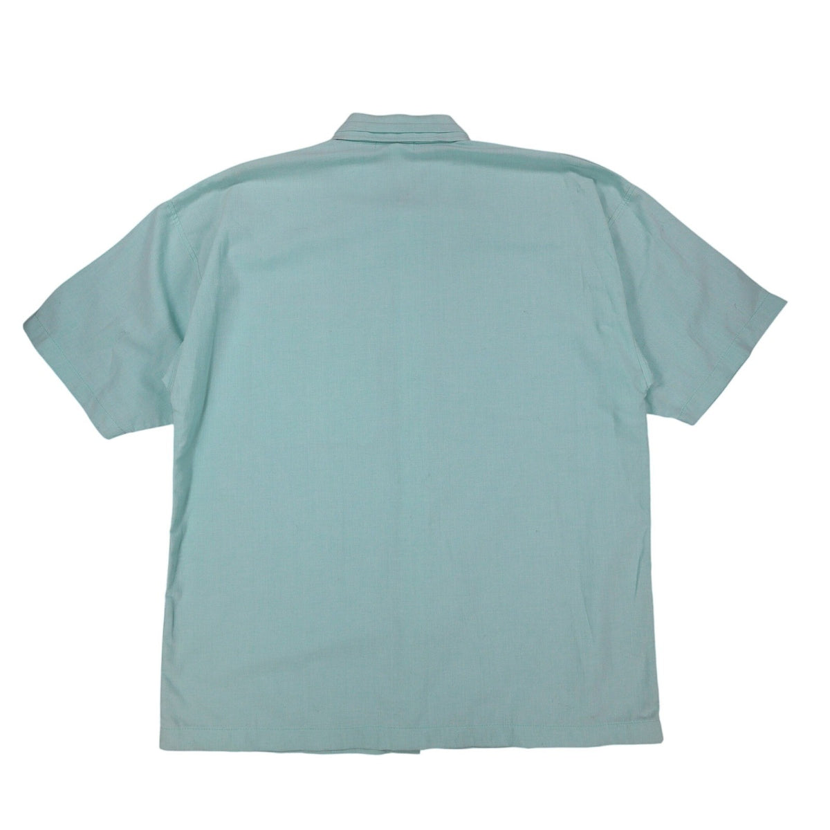 Back view of aqua blue Alexxus short-sleeve shirt