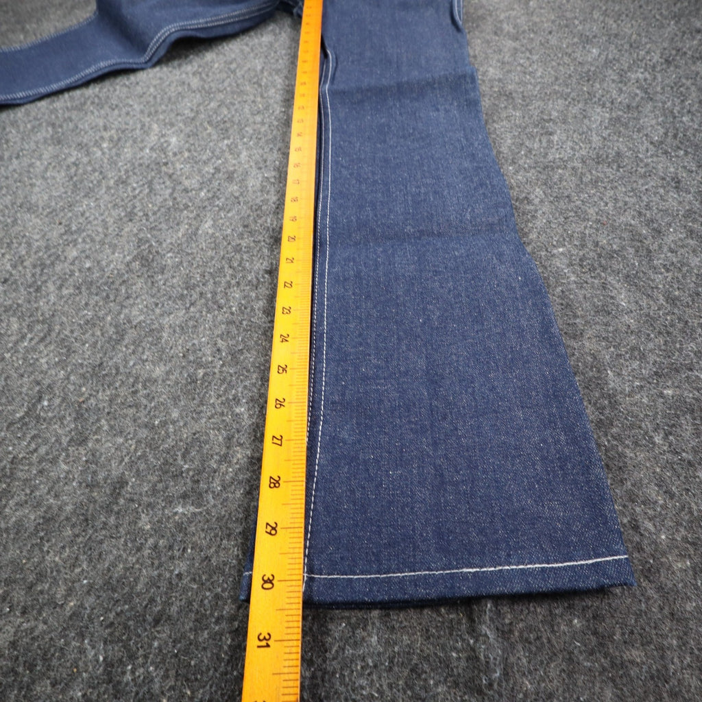 Key Jeans Denim Jeans Boys 12 Slim 24x30 Vintage 70s Dark Wash Rainbow Stitching - take2supply