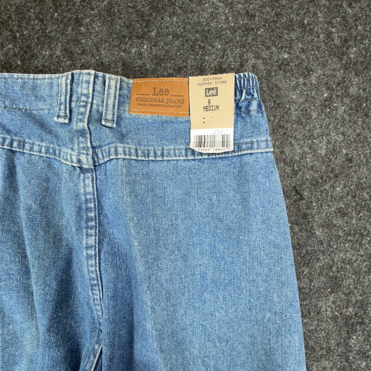 Lee Y2K Side Elastic Jeans Womens 8 Medium Blue Denim NWT Pepper Stone Relaxed - take2supply