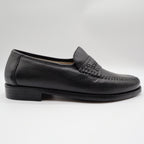 Nunn Bush Edgar Loafers Mens 9 M Black Tumbled Leather Comfort Gel Shoes 85533 - take2supply