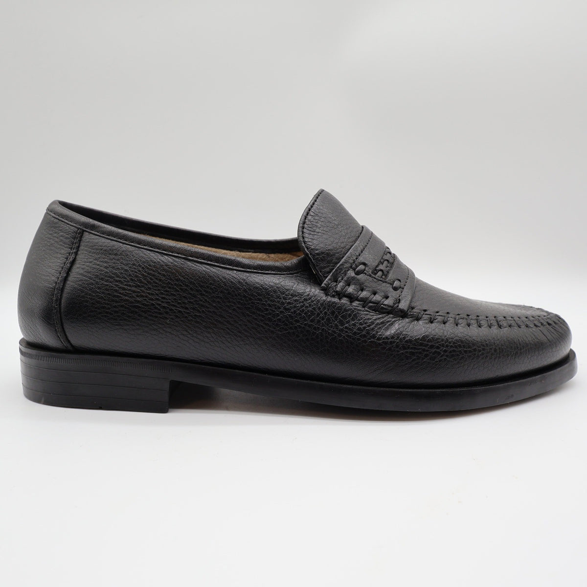 Nunn Bush Edgar Loafers Mens 9 M Black Tumbled Leather Comfort Gel Shoes 85533 - take2supply