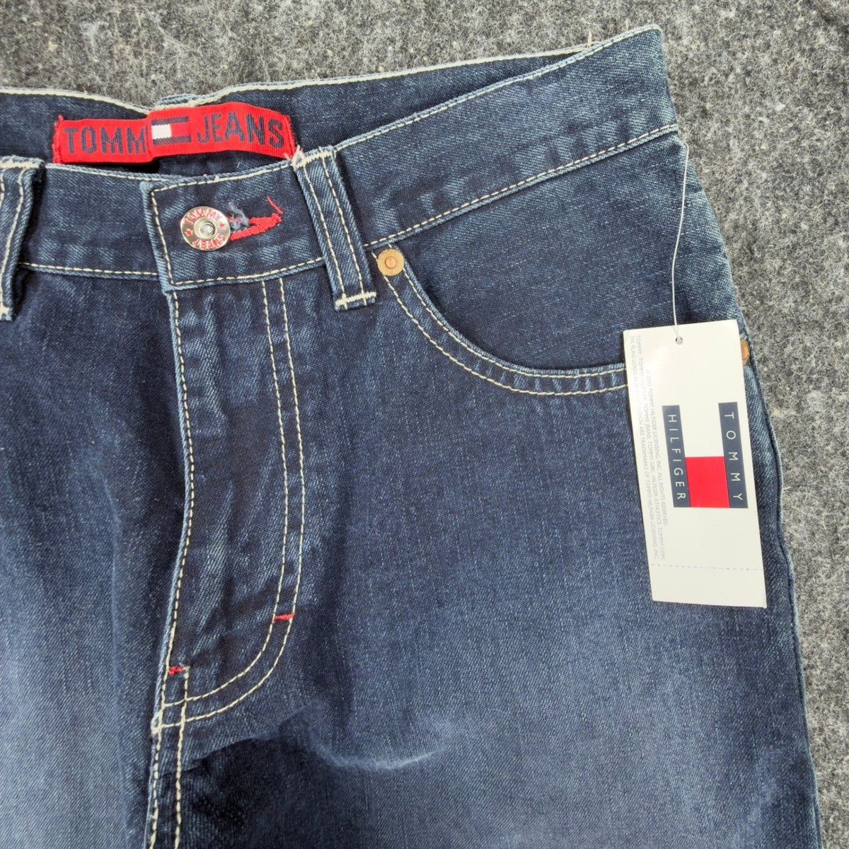Tommy Hilfiger Y2K Freedom Fit Jeans Boy 14 Blue Cotton NWT Deadstock - take2supply