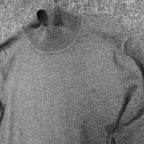 Erin London Women Large Mock Neck Balloon Sleeve Knit Top Gray 00125 NWT - take2supply