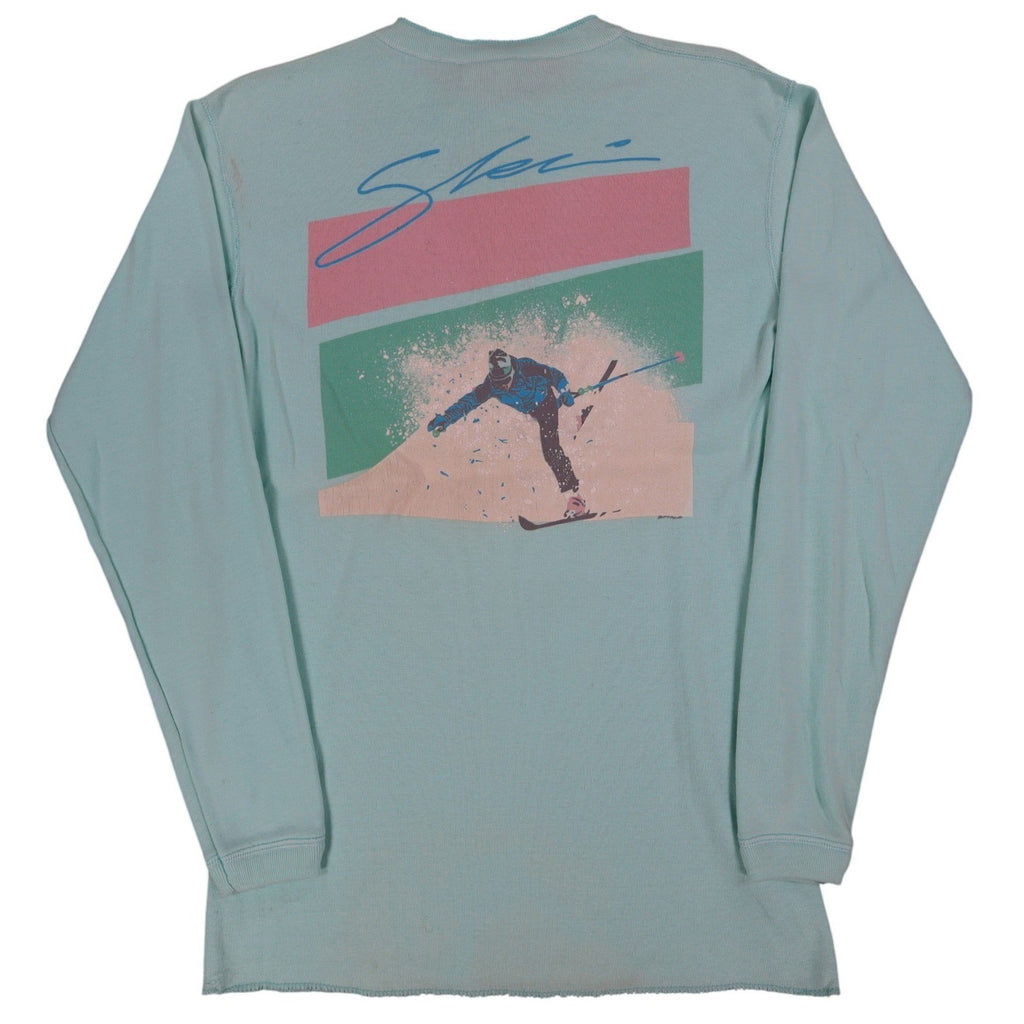 Buffalo Mens Large Vintage Henley Shirt Deadstock USA Made Mint Green Skier L - take2supply
