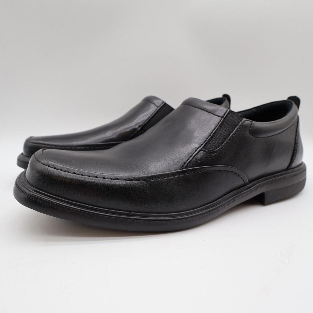 Hush Puppies Platon Hopper Mens 10 Wide Black Leather Slip On Loafer HM01686-001 - take2supply