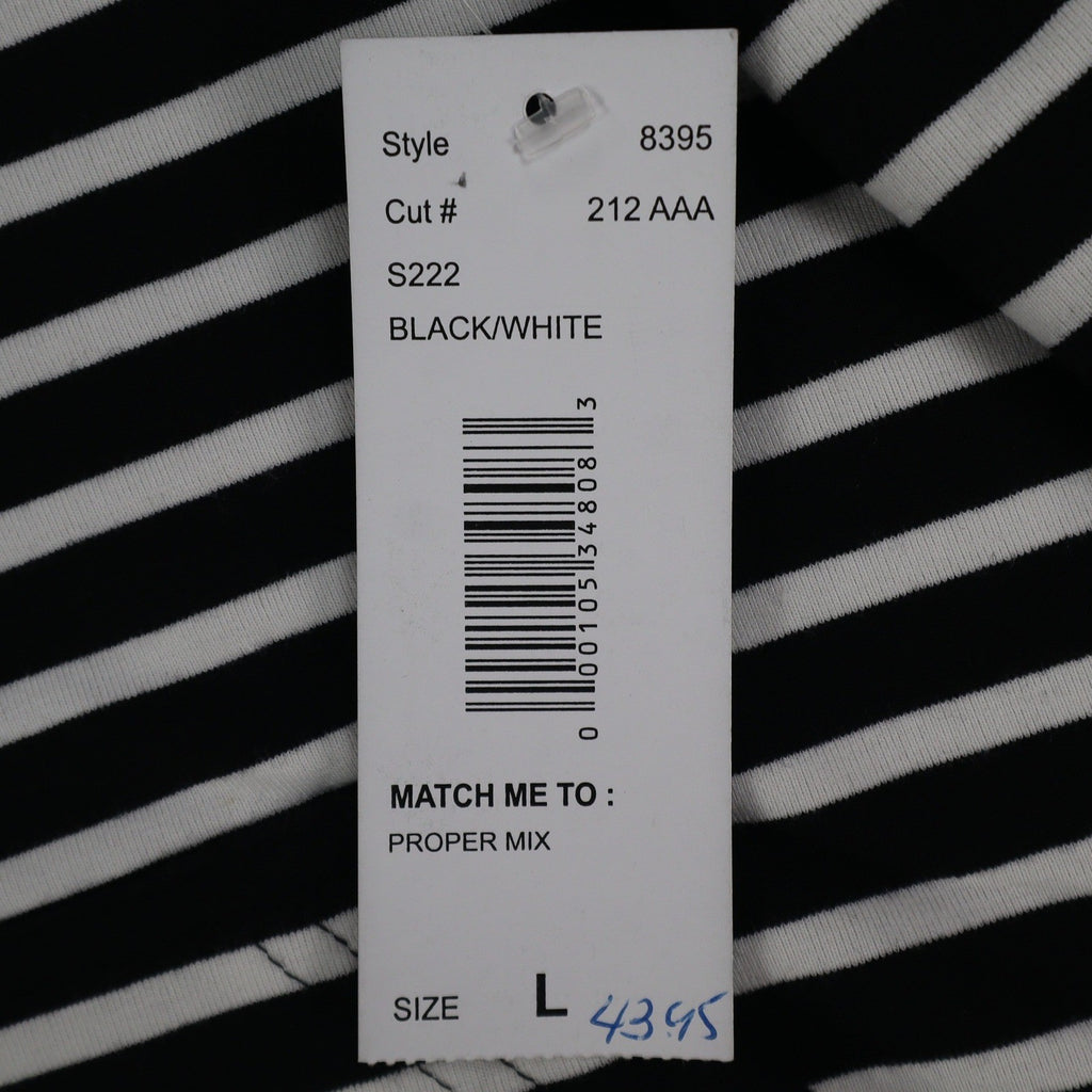 Links Womens L Black White Striped Full Zip Knit Jacket Stretch NWT - take2supply