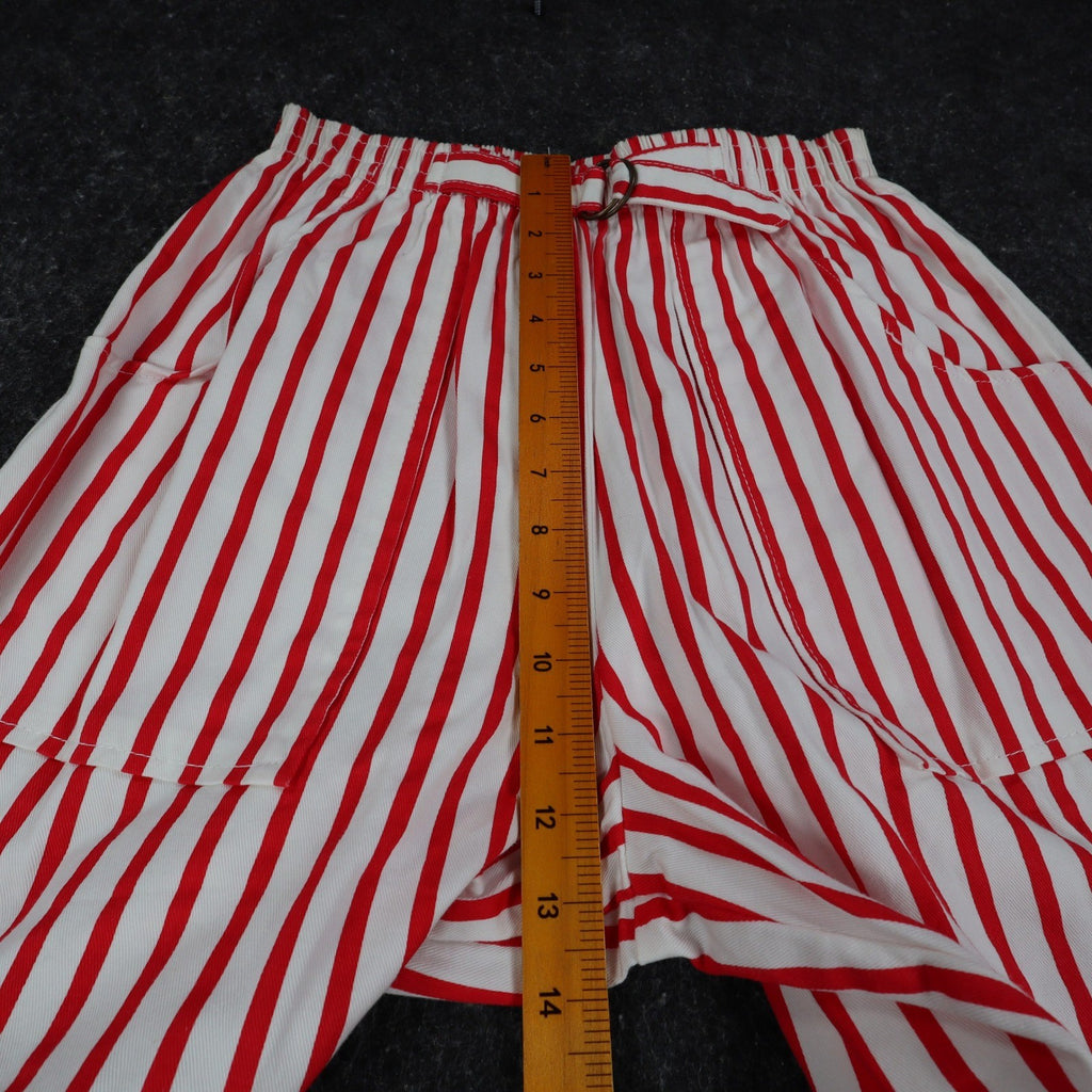 Hang Ten Shorts Womens Medium Vintage 80s Red White Striped Cotton Deadstock NWT - take2supply