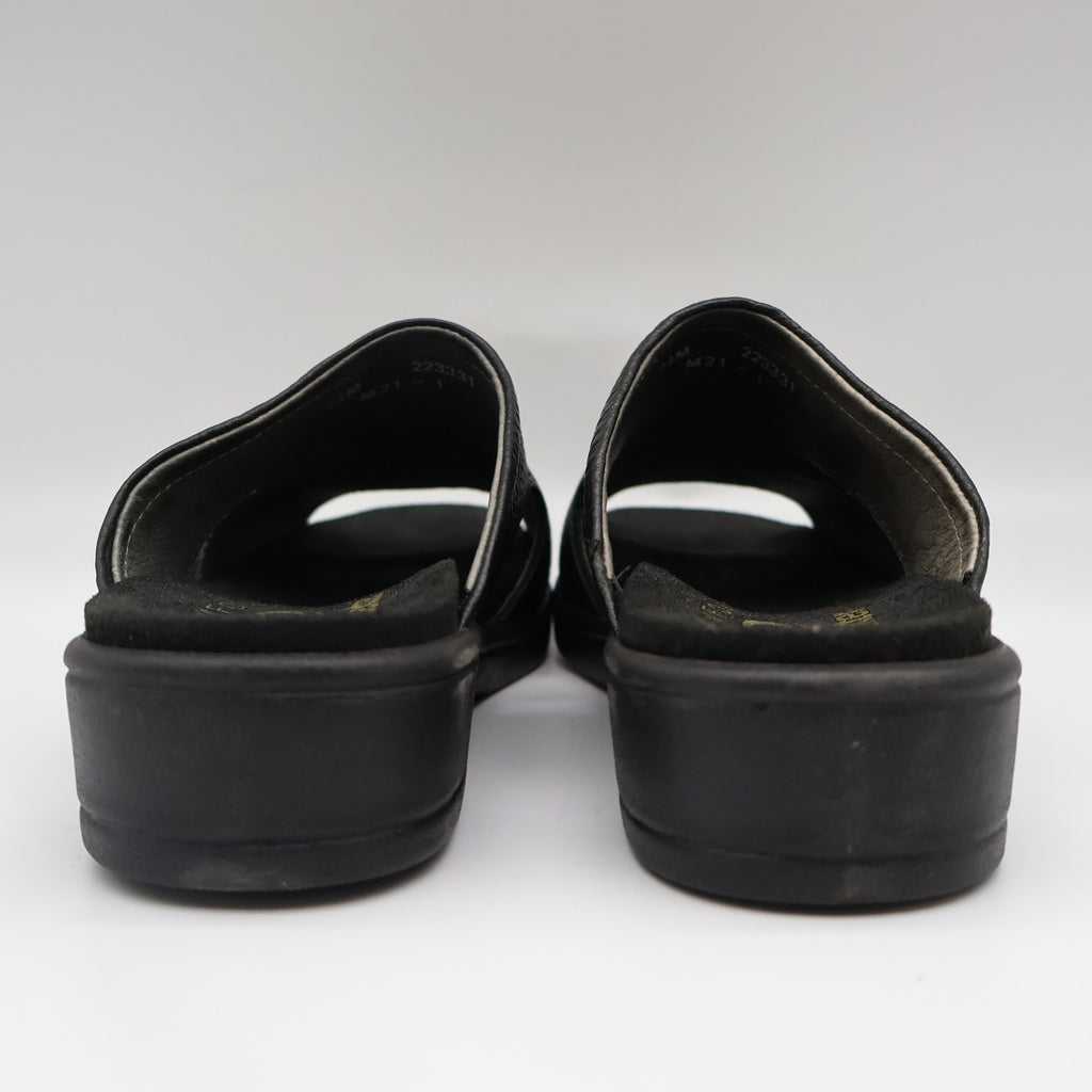 Dexter Comfort Classic Sandals Womens 7.5 Vintage Black Tumbled Leather Slides - take2supply