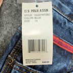 U.S. Polo Assn Carpenter Jeans Boys 14 Blue Cotton Easy Fit Utility NWT - take2supply