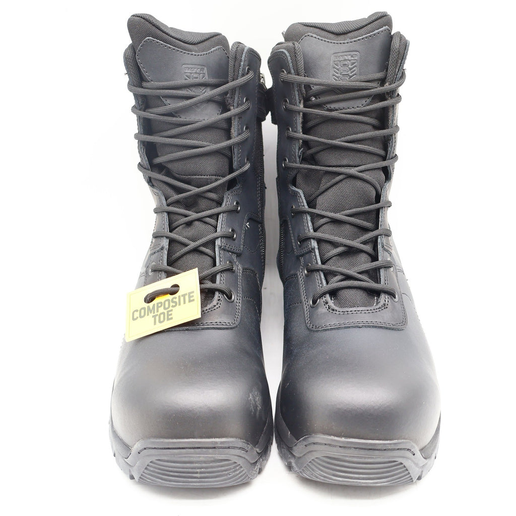 Battle Ops Tactical Boot Mens 11 8-Inch Side-Zip Waterproof Composite Toe Black - take2supply