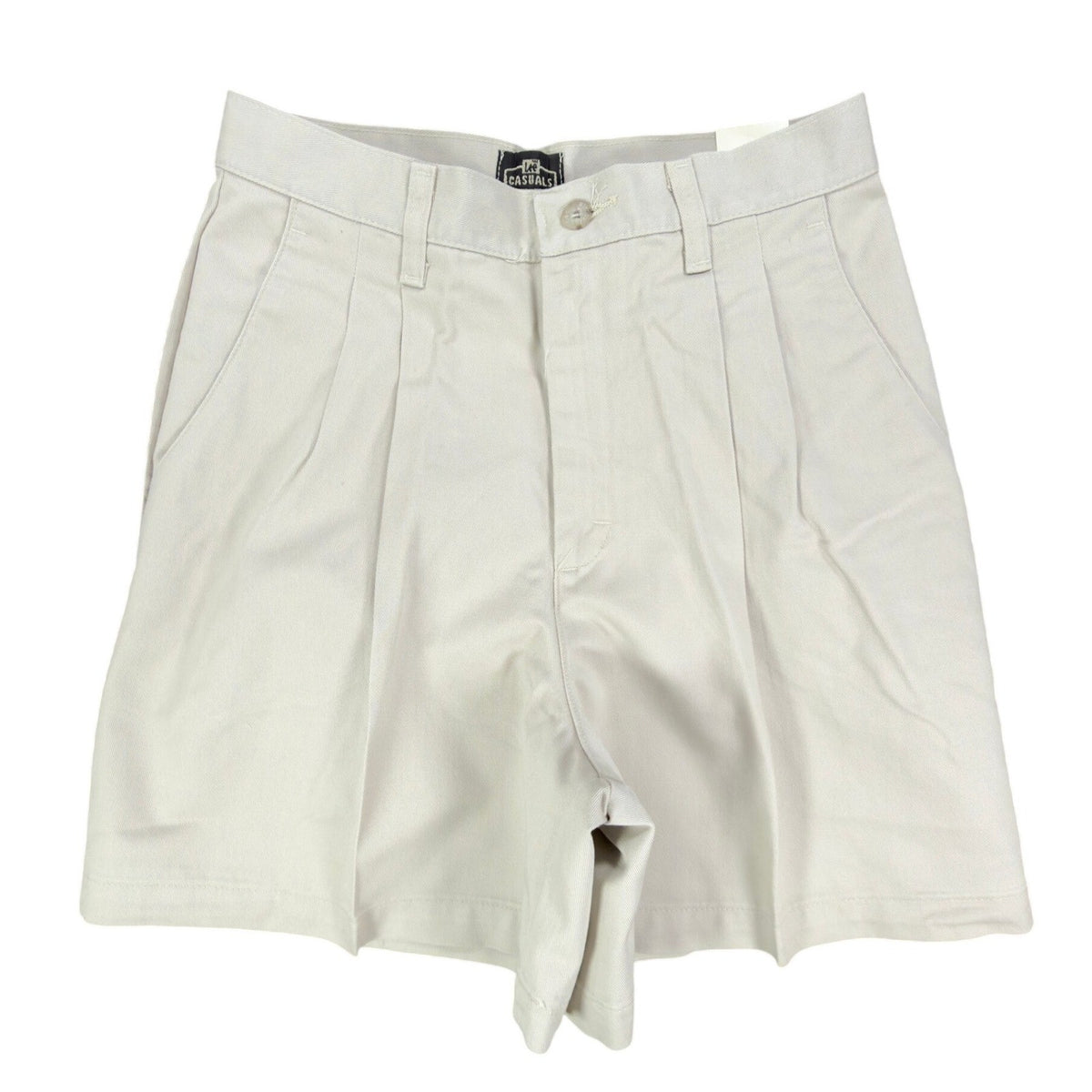 Lee Vintage 90s Pleated Shorts Womens 8P Beige Cotton NWT - take2supply