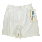 On The Verge Vintage 90s Pleated Shorts Womens 6 White Cotton NWT - take2supply