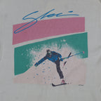Buffalo Inc Henley Shirt Large Ski Graphic Cream Long Sleeve Cotton Blend USA NW - take2supply