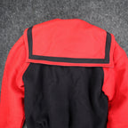 Howe Varsity Jacket Mens Large Vintage Black Red Wool Sailor Collar USA Made CJ4 - take2supply