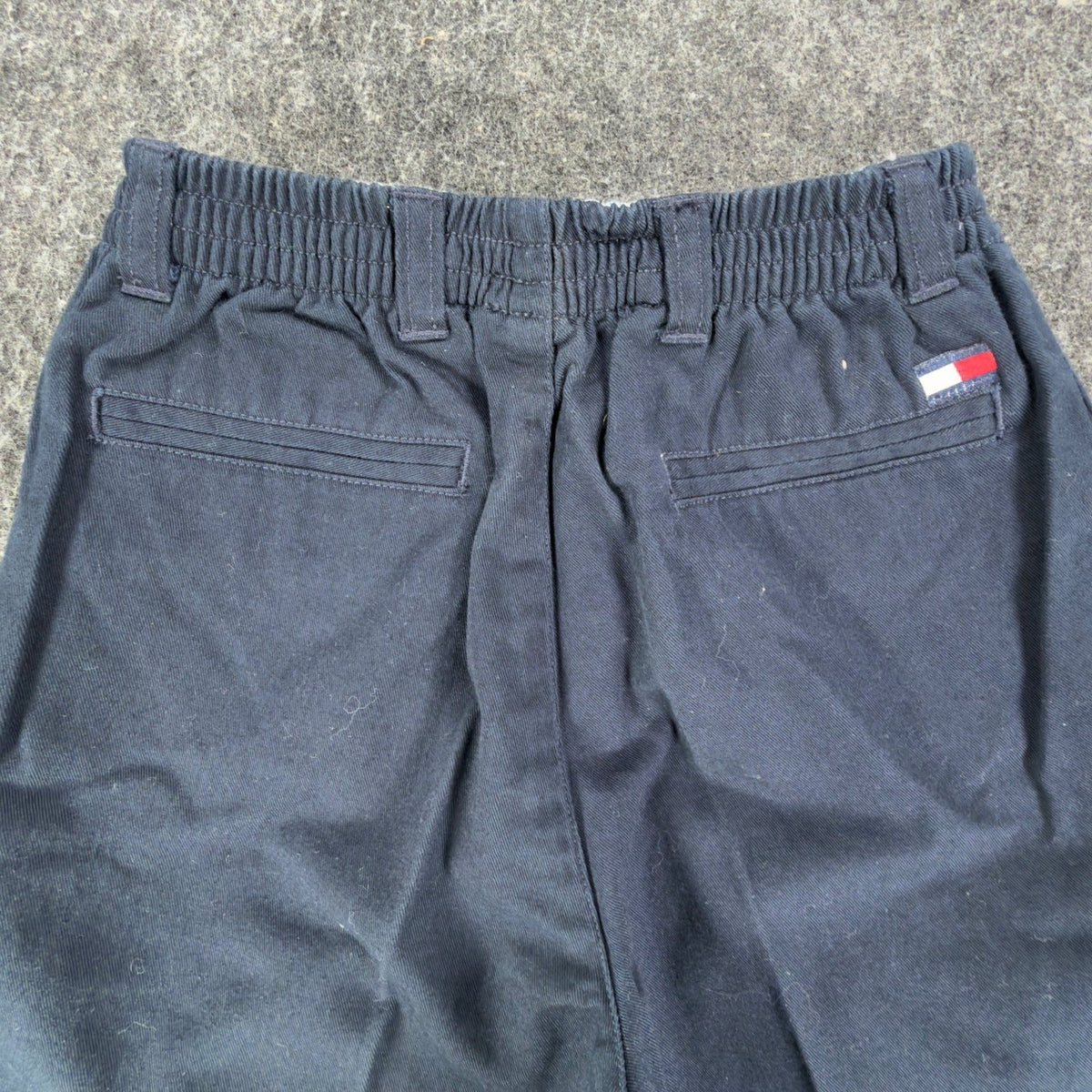 Tommy Hilfiger Vintage 90s Pleated Chino Shorts Boys 7 Navy Cotton NWT - take2supply