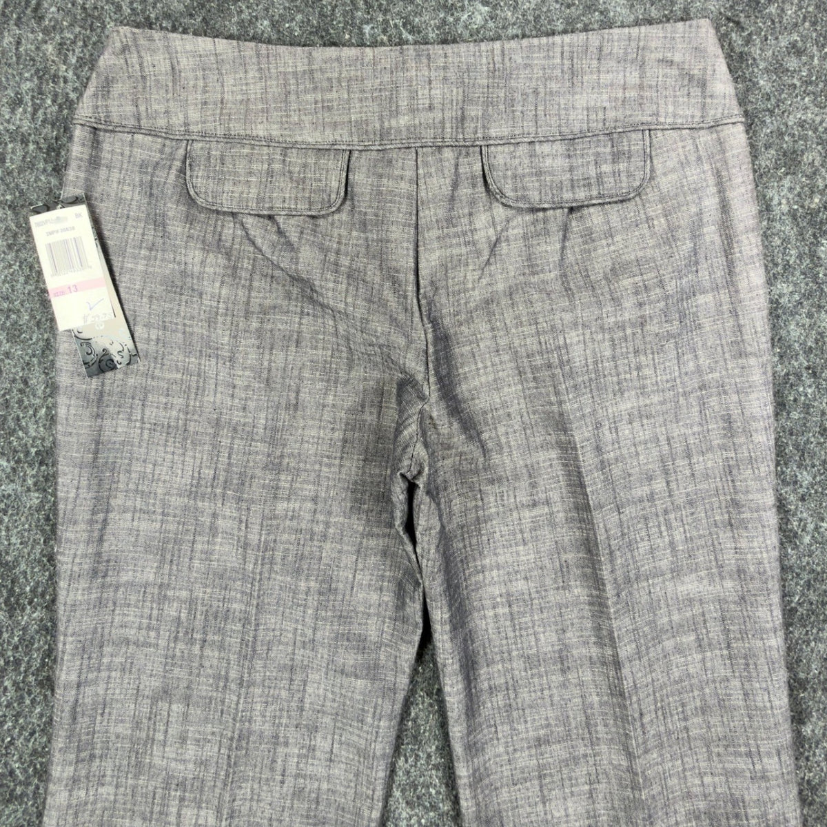 my michelle Y2K Dress Pants Juniors 13 Gray Cotton Blend Wide Leg NWT - take2supply