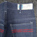 Key Jeans Vintage Womens 27 L Blue Red Embroidered Flare Jeans NWT - take2supply
