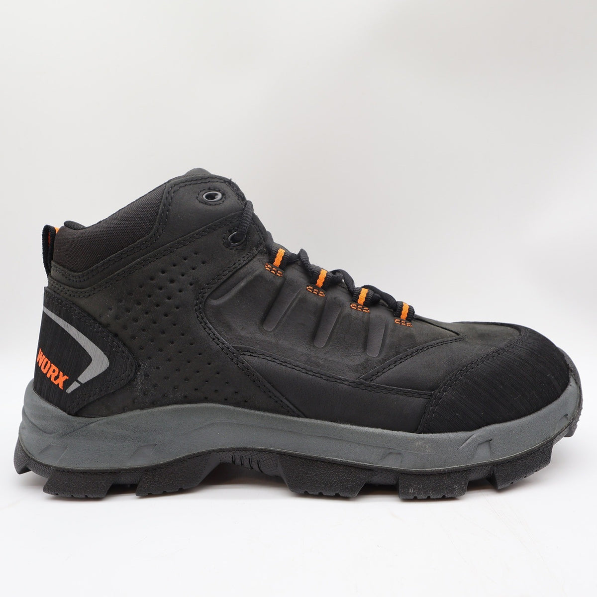 Worx by Red Wing Shoes 5401 Steel Toe Work Boots Mens 13 Black Orange Excellent - take2supply