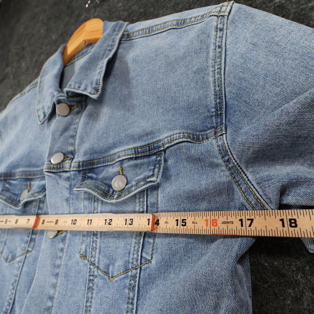 Jeans Romper Womens Small Light Blue Denim Cotton Blend Slim Fit Utility - take2supply