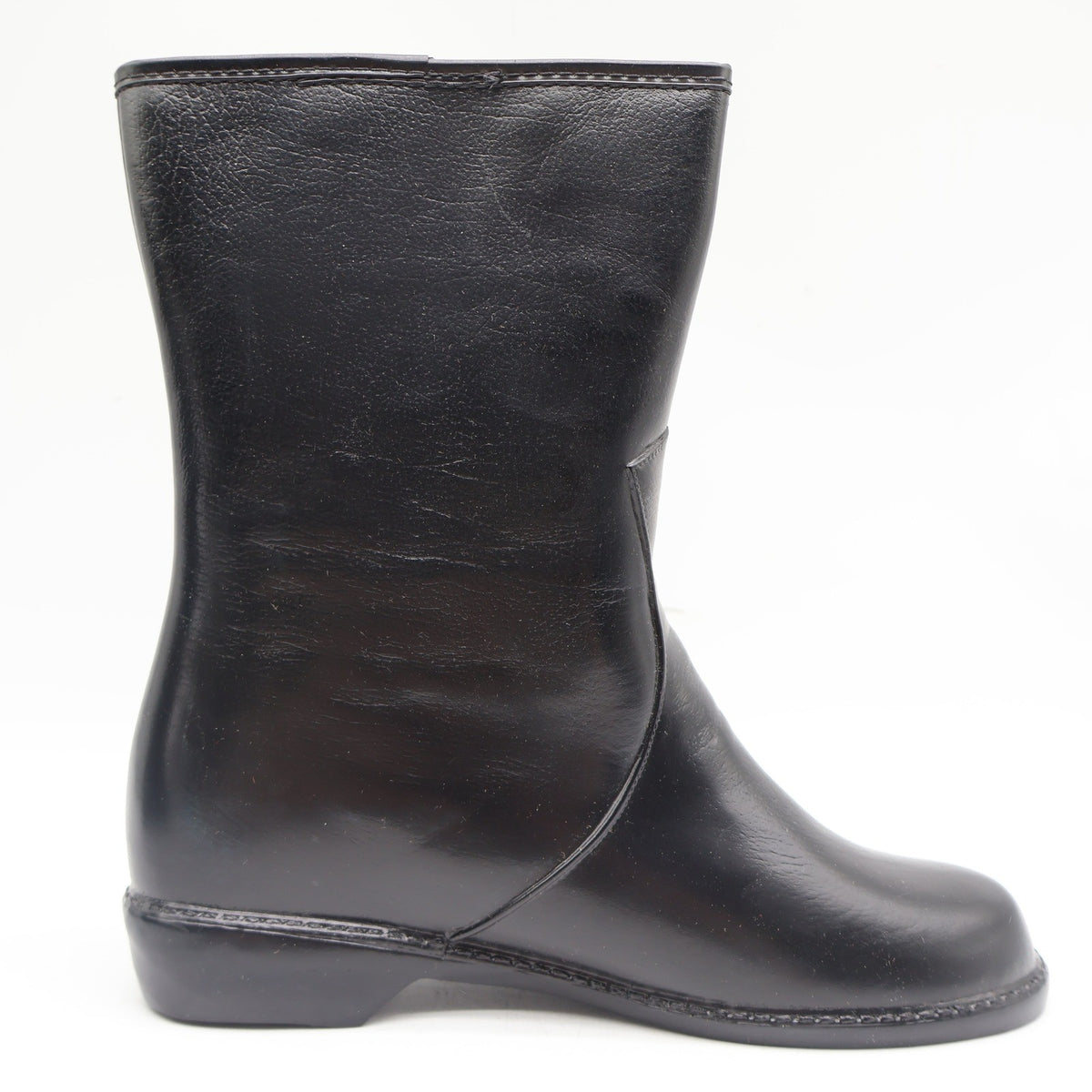 Red Ball Lynne T Boots Womens 6 Vintage 70s Black Rubber Waterproof Deadstock US - take2supply
