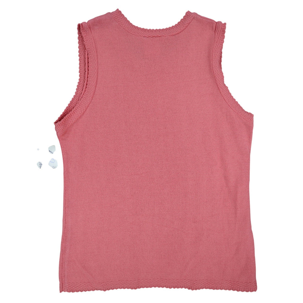 Company Collection Tank Top Women Petite S Coral Pink Knit Shell USA Made NWT - take2supply
