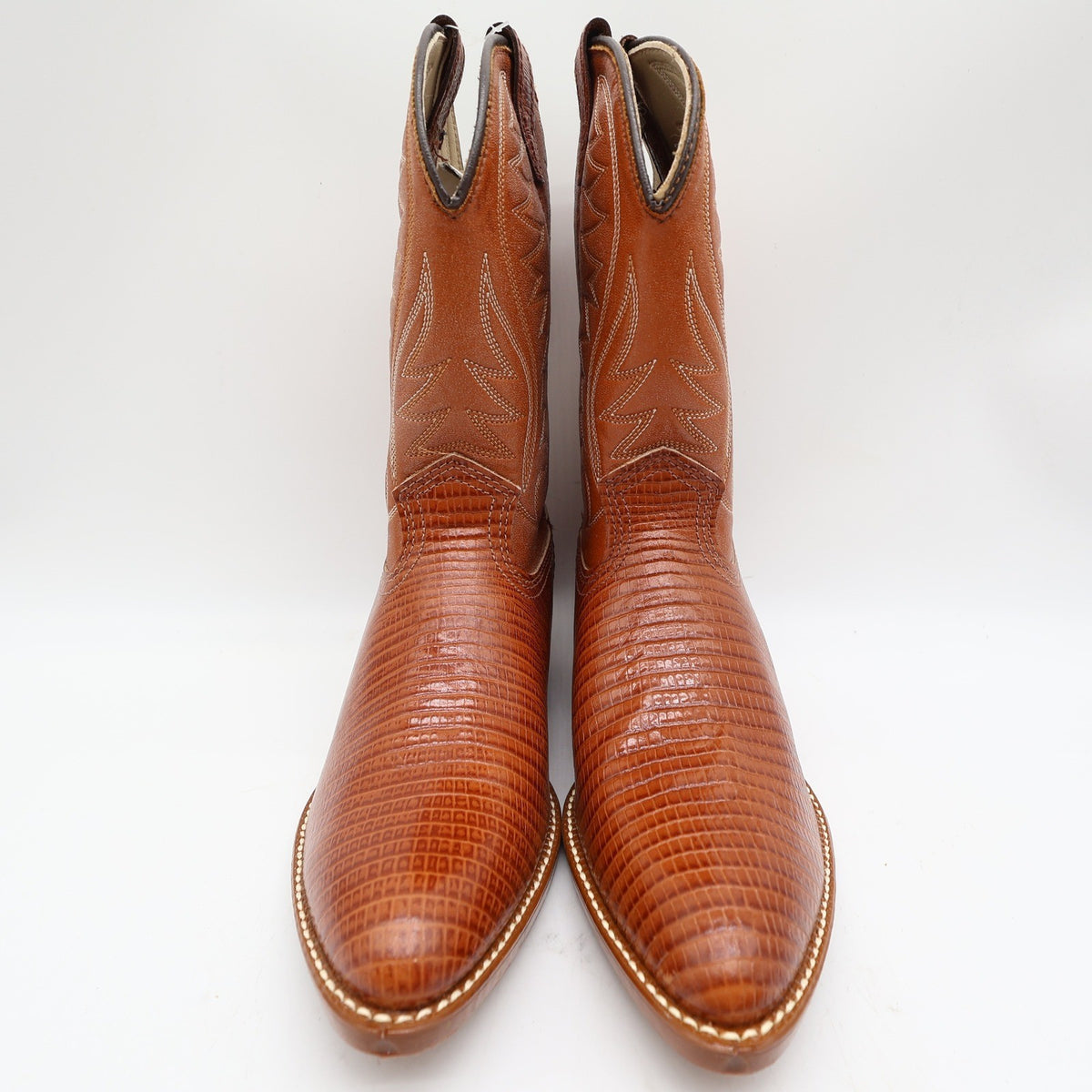 Acme Vintage Western Cowboy Boots Kids 2.5 D Brown Leather Deadstock NWT - take2supply