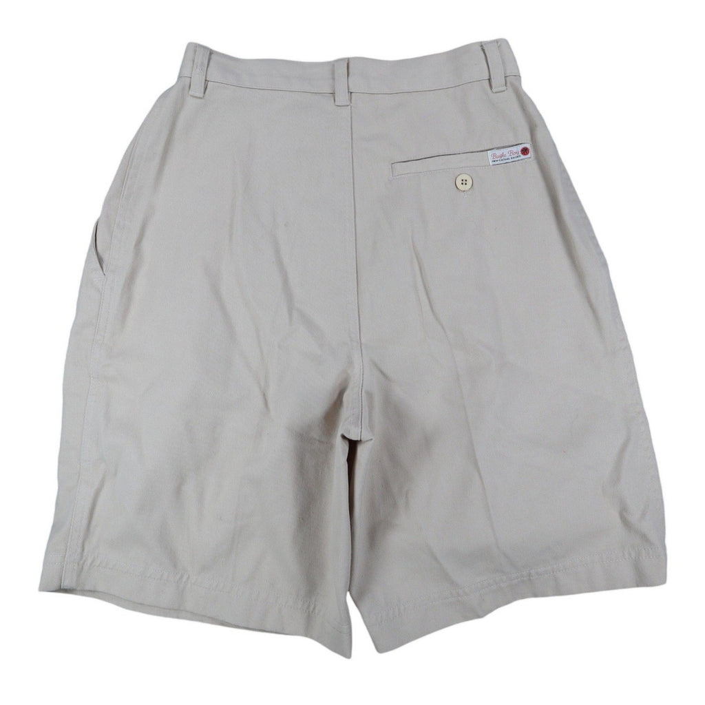 Bugle Boy Pleated Shorts Womens 9 Vintage 90s Beige Cotton Blend NWT Deadstock - take2supply