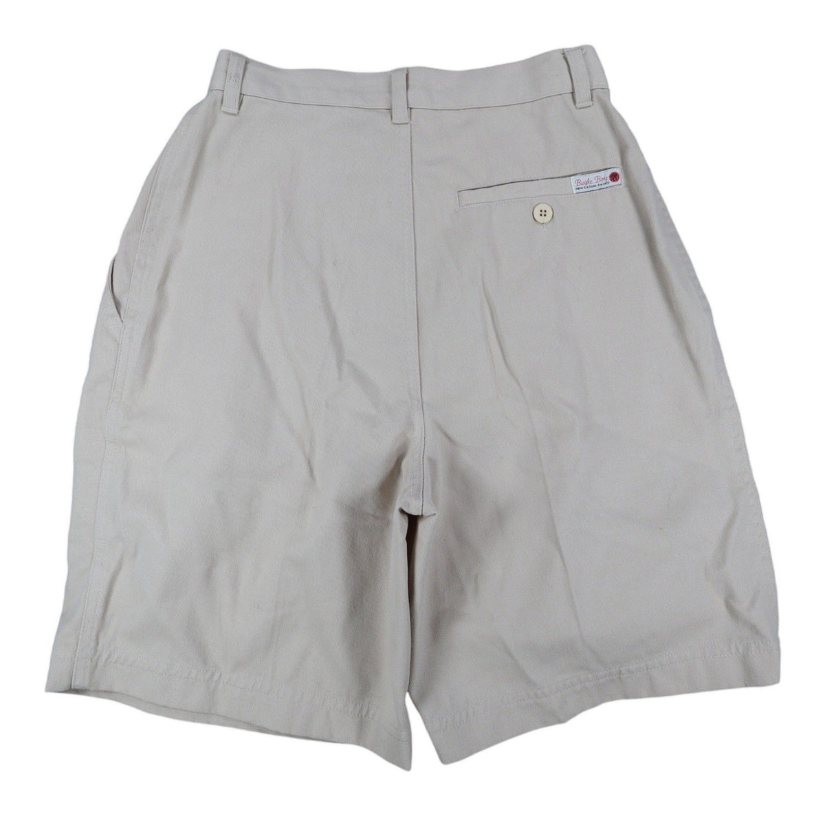 Bugle Boy Pleated Shorts Womens 9 Vintage 90s Beige Cotton Blend NWT Deadstock - take2supply