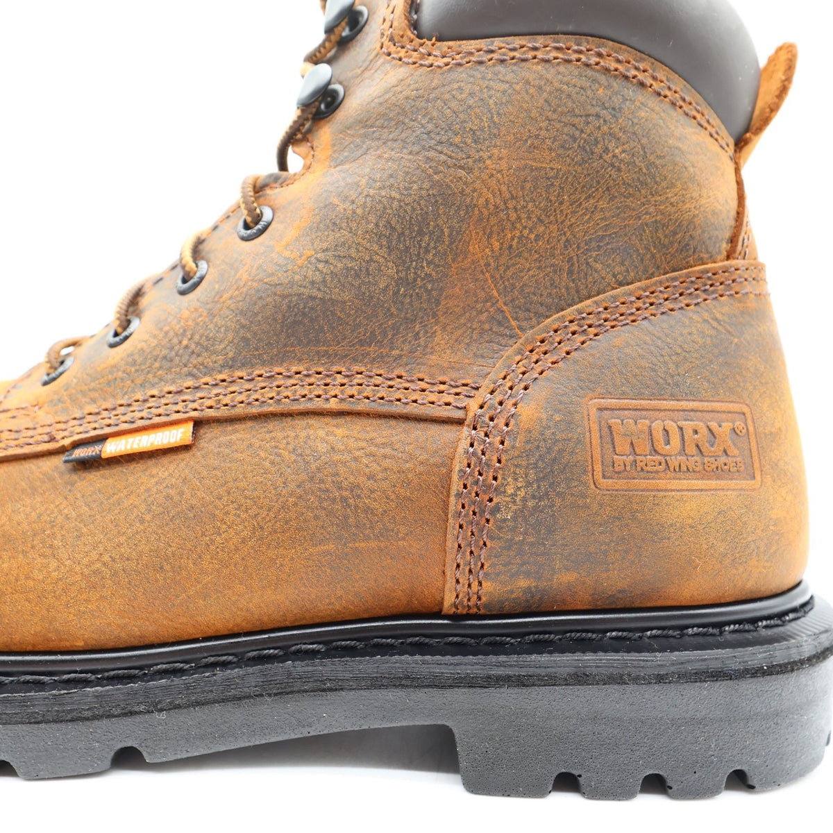 WORX by Red Wing 5606 Steel Toe Work Boots Mens 9 Brown Leather New Box - take2supply