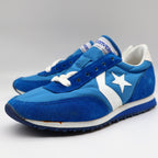 Converse Road Star Boys Size 3.5 Vintage 80s Blue White Nylon Suede Sneakers - take2supply