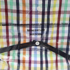 F/X Fusion Shirt Mens Large L Multicolor Check Button Down Easy Care D552 New - take2supply