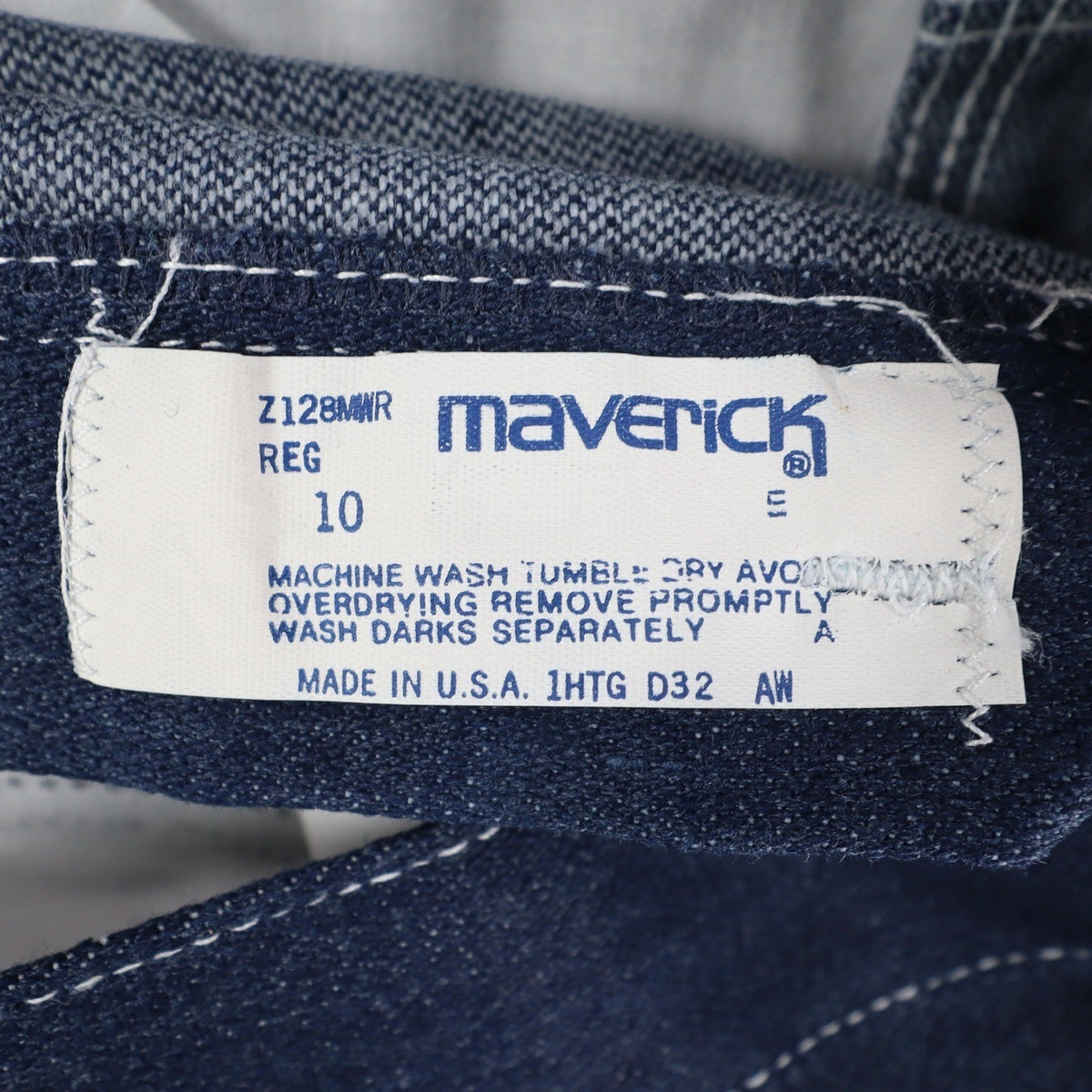 Maverick Straight Leg Jeans Boys 10 Reg Vintage Blue Cotton Blend Deadstock USA - take2supply