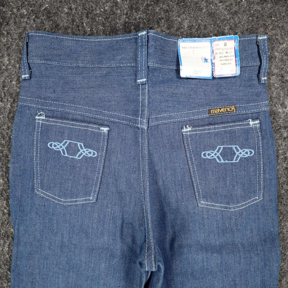 Vintage Young Maverick Boys Jeans Size 8 Blue Flare Leg USA NWT - take2supply