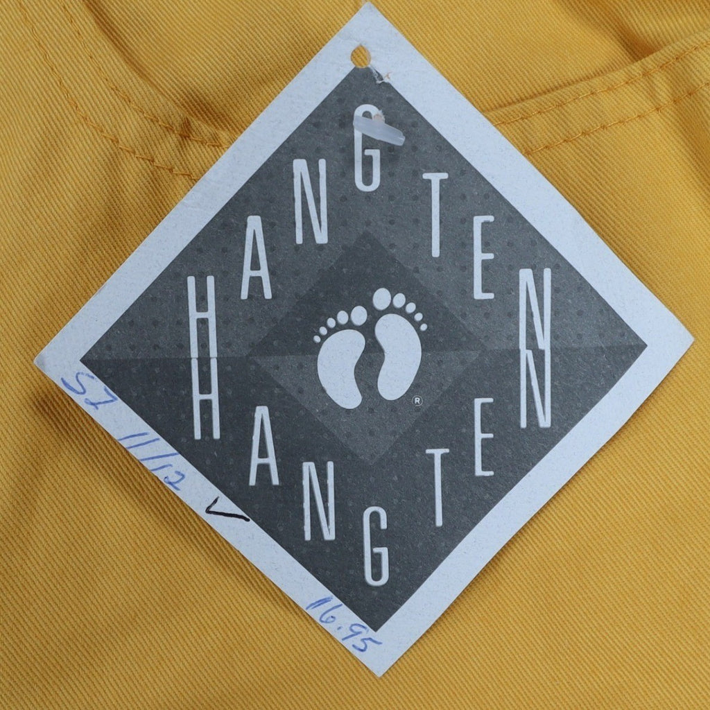 Hang Ten Vintage Shorts Womens 11/12 Yellow Cotton High Rise Made in USA NWT - take2supply