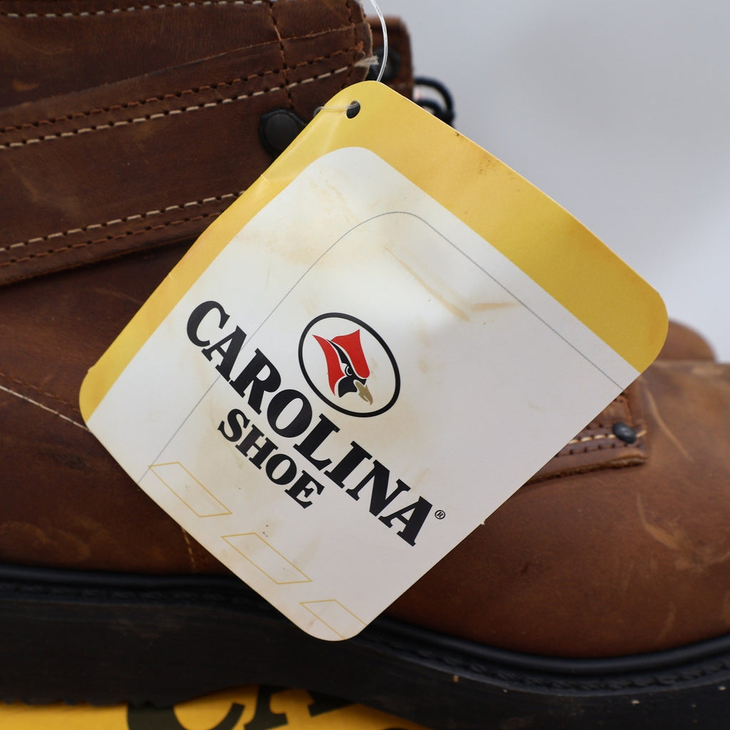 Carolina 6" Steel Toe Work Boots Mens 13 D Brown Leather Made in USA NWT - take2supply