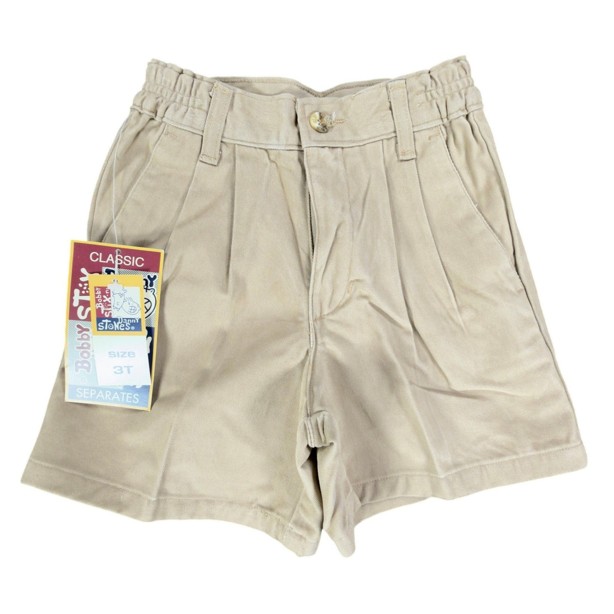 Bobby Stix & Danny Stones Vintage 90s Shorts Toddler 3T Tan Cotton NWT - take2supply