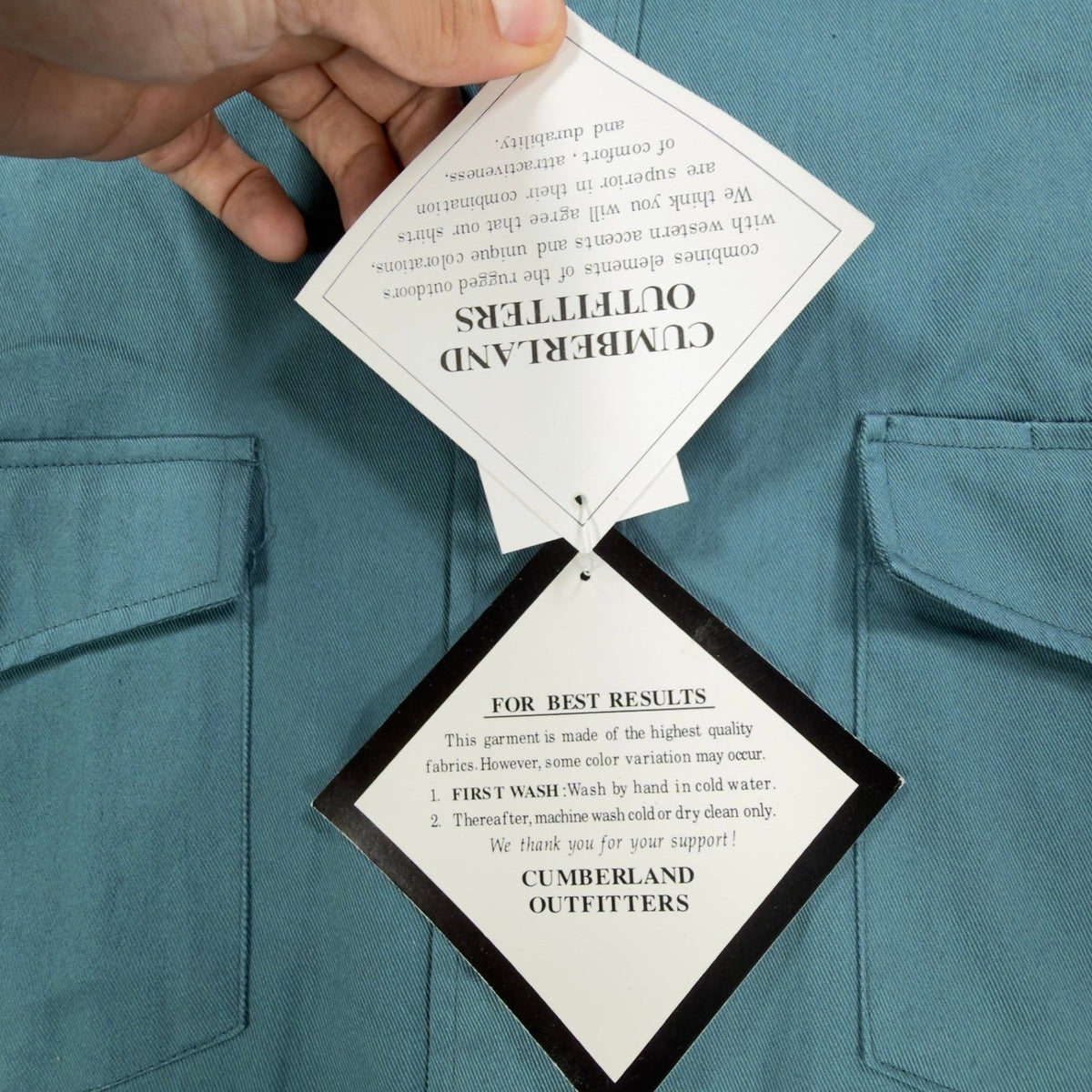 Cumberland Outfitters Vintage 90s Western Shirt Mens L Blue Cotton NWT - take2supply
