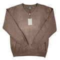 F/X Fusion V-Neck Sweater Mens M Brown Heather Cotton Blend NWT - take2supply